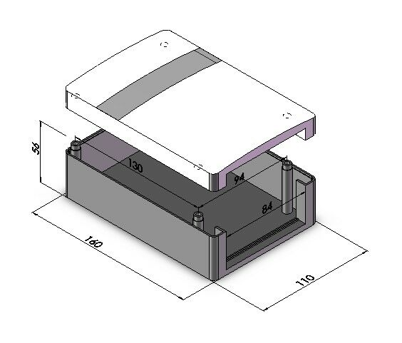 Practical Plastic Enclosure 56x110x160 mm - Image 3