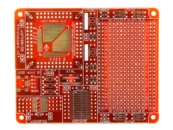 QFP surface mount protoboard - 0.80mm + 0.50mm - Image 3