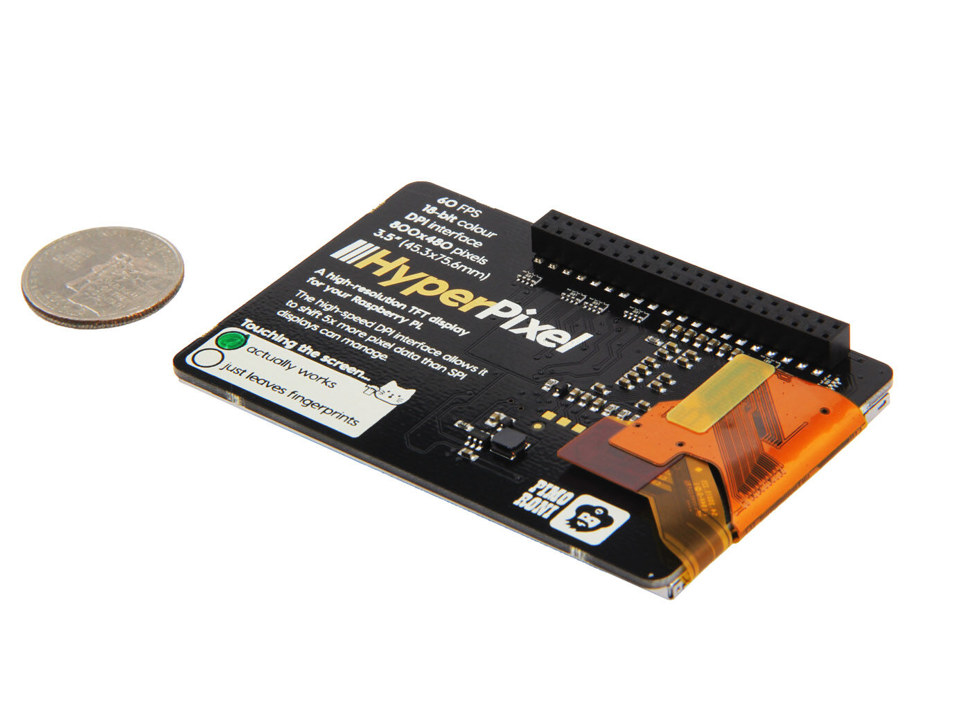Pimoroni HyperPixel - 3.5" Hi-Res Display for Raspberry PI - Image 2