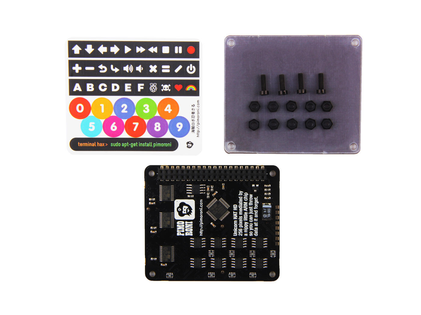 Pimoroni Unicorn HAT HD - 256 RGB LED pixels in a 16x16 matrix - Image 4