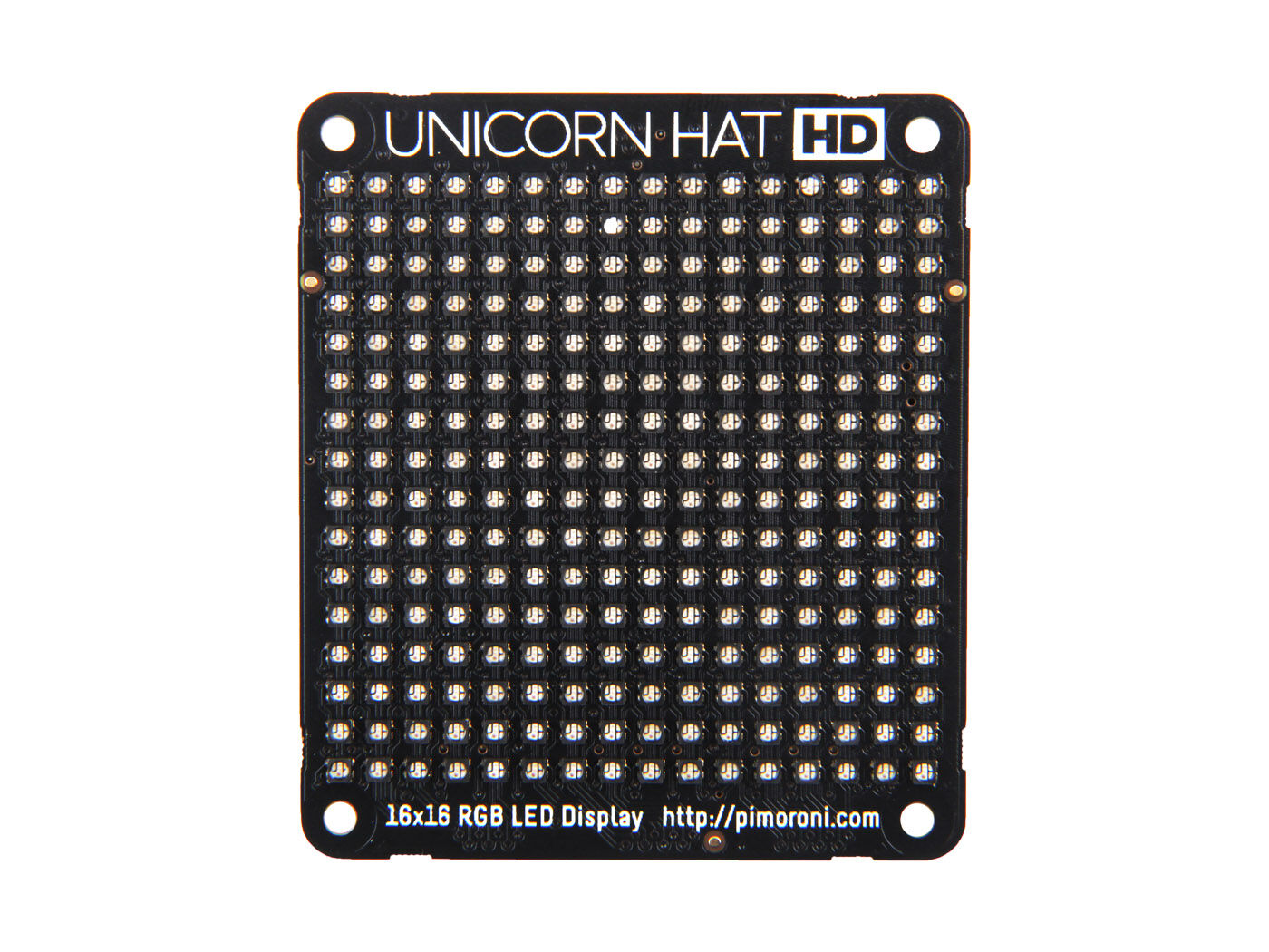 Pimoroni Unicorn HAT HD - 256 RGB LED pixels in a 16x16 matrix - Image 2