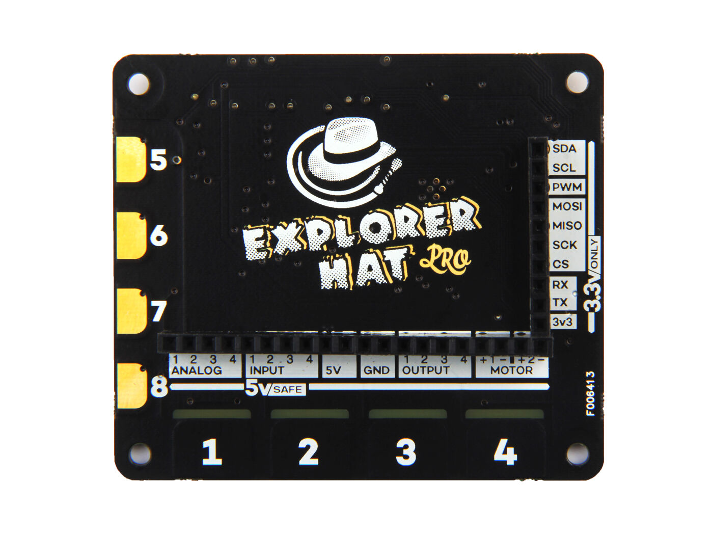 Pimoroni Explorer HAT Pro: I/O,Touch Pads,LED,motor driver,mini breadboard... for robots & experiments - Image 4