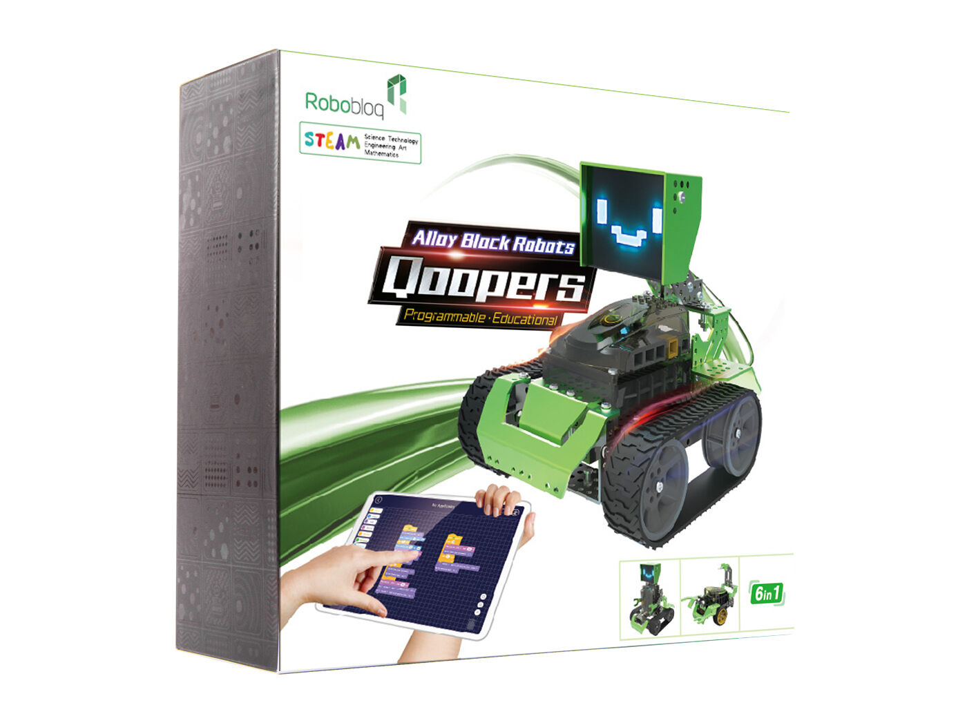 Robobloq Qoopers 6-in-1 Transformable Robot Kit,Arduino Coding & Graphical Programming, STEM Toy, Lego Compatibility - Image 7