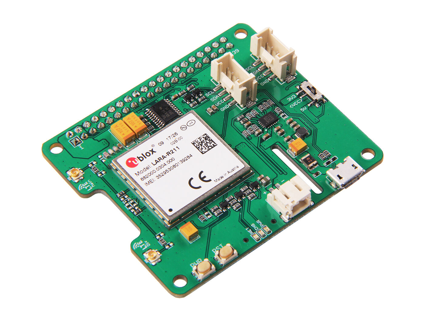 LTE Cat 1 Pi HAT (Europe) - Image 2
