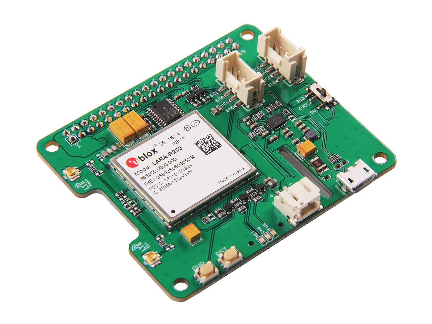 LTE Cat 1 Pi HAT (USA - AT&T) - Image 2
