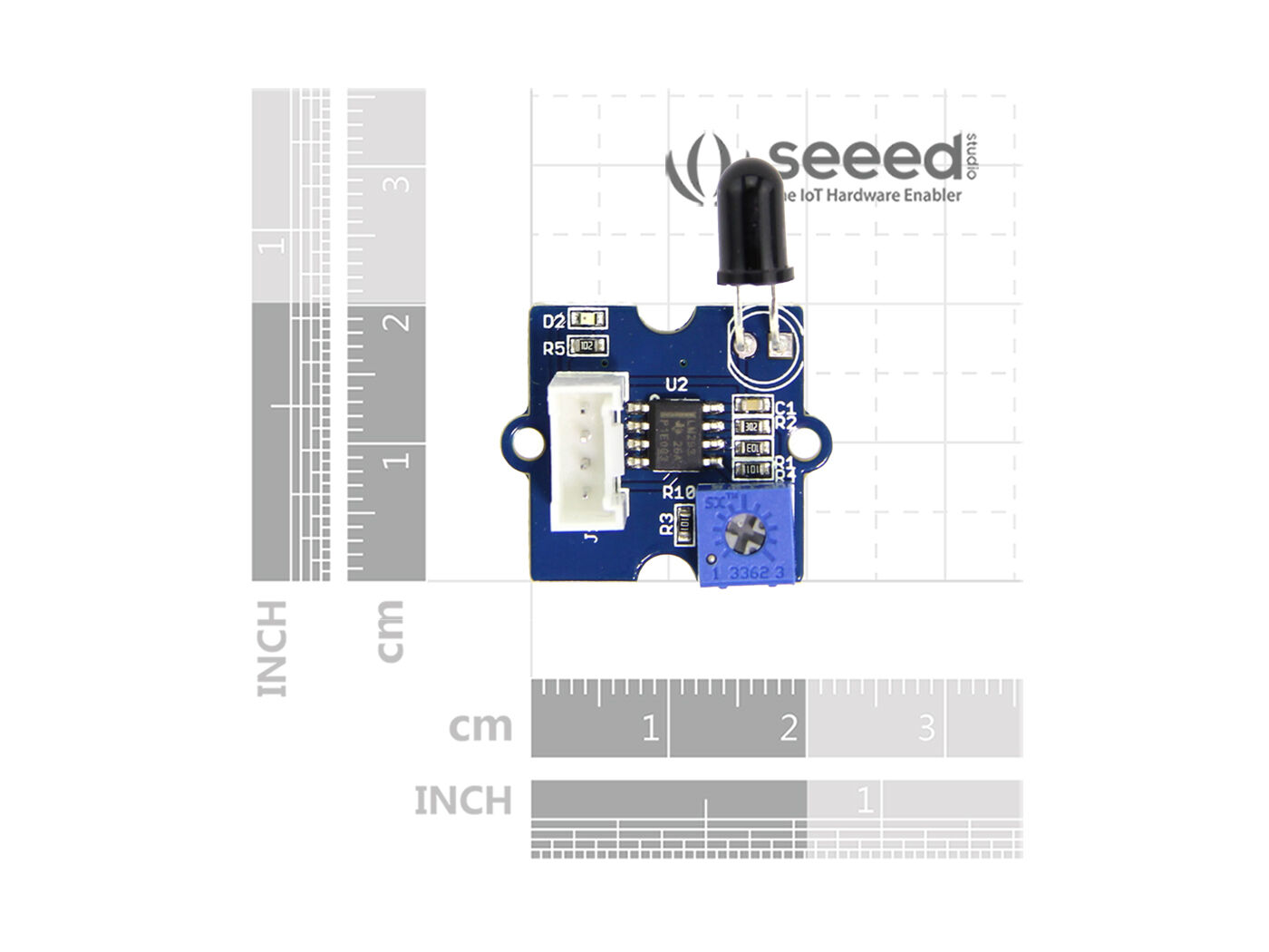 Grove - Flame Sensor, YG1006 sensor with high speed of 15 μS/cm & high sensitivity-ideal for Fire Alarm System - Image 4