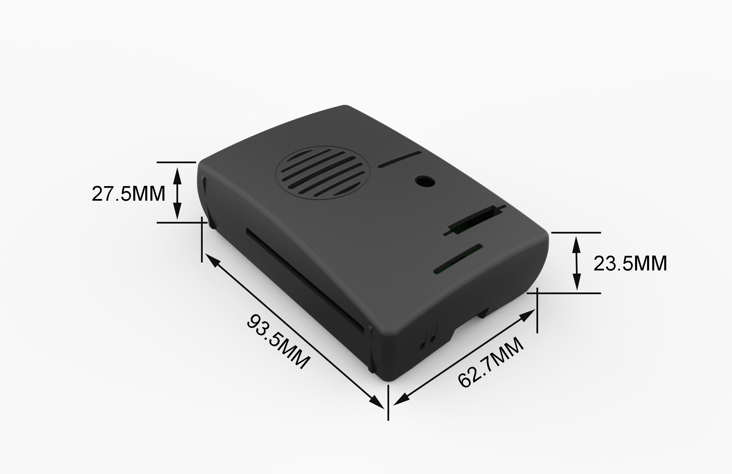 Raspberry Pi ABS Enclosure with Cooling Fan - Black - Image 4