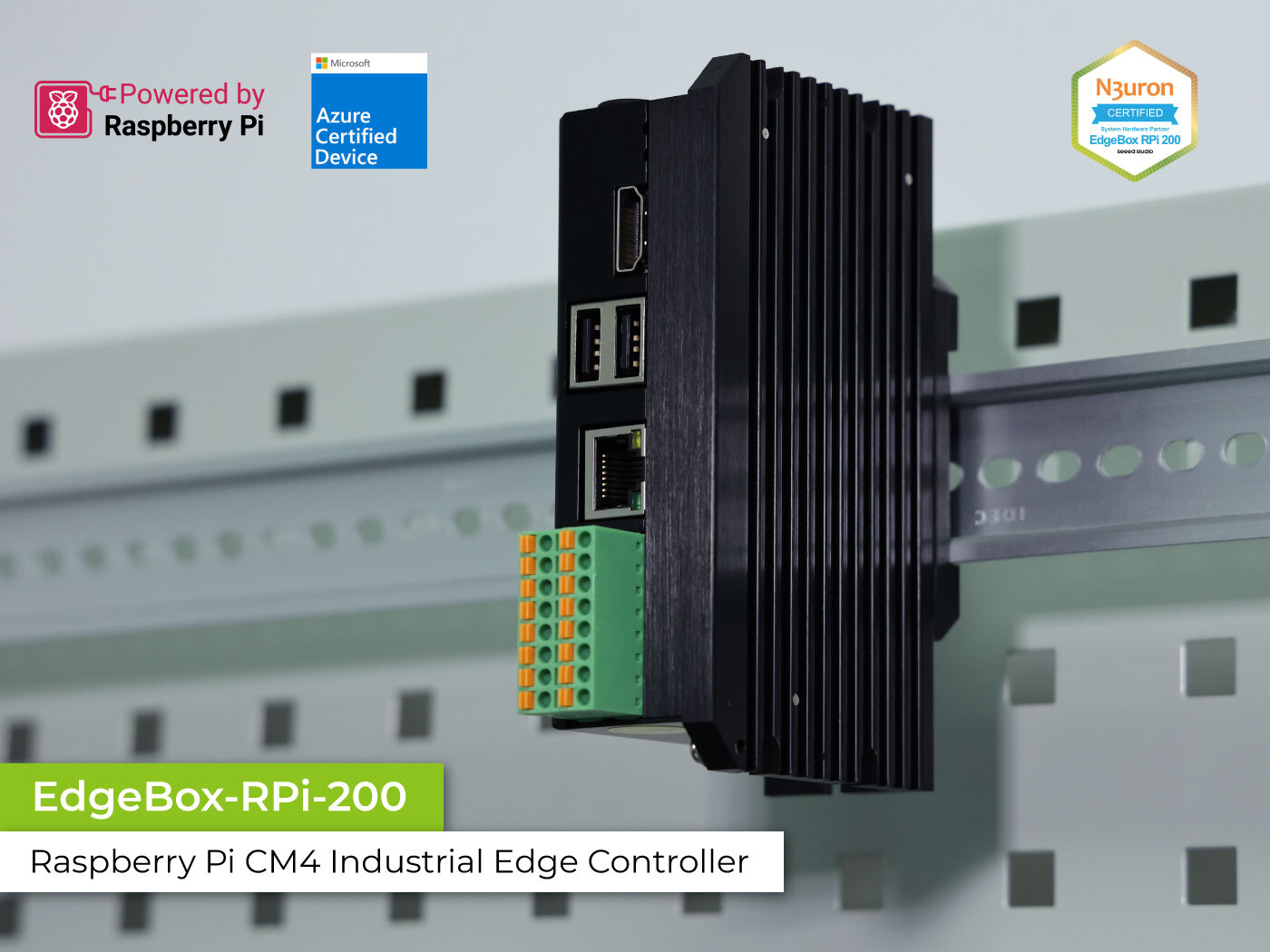 EdgeBox RPi 200 - Raspberry Pi IoT Edge Device | IoT Gateway | 2GB RAM, 8GB eMMC, WiFi