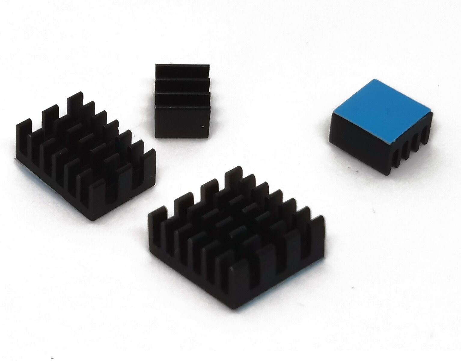 Heat Sink Kit for Raspberry Pi 4B - Black Aluminum - Image 2