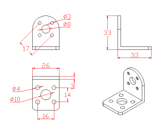 JGA25 Motor Bracket - Image 3