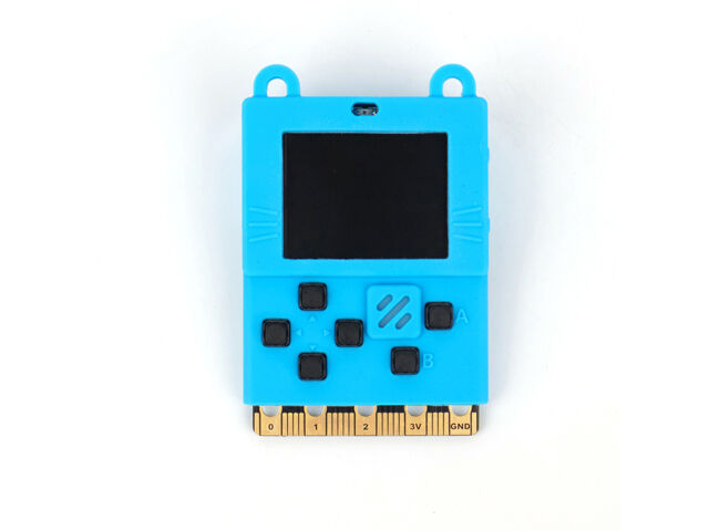 Kittenbot Meowbit Card-sized Retro Game Computer - Blue color - with battery - Image 2
