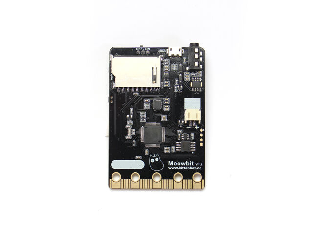Kittenbot Meowbit Card-sized Retro Game Computer - Blue color - with battery - Image 6