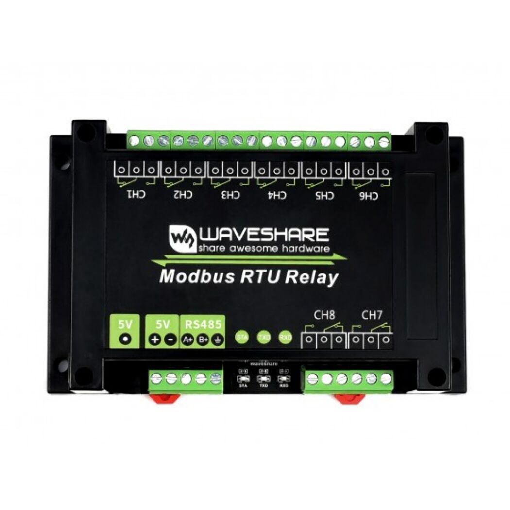 Industrial Modbus RTU 8-ch Relay Module, RS485 Bus, Multi Protection - Image 3