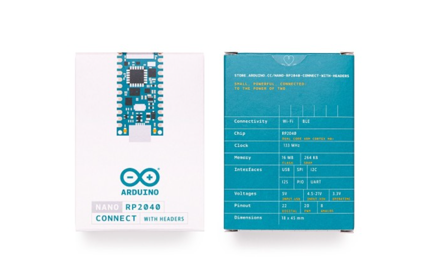Arduino Nano RP2040 Connect with Headers - U-blox Wifi/6-axis IMU - Image 5