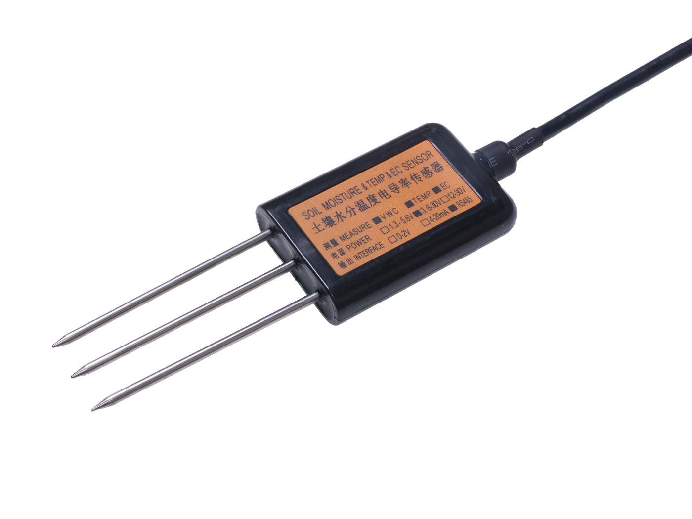 Industrial Soil Moisture & Temperature & EC Sensor MODBUS-RTU RS485 (S-Soil MTEC-02B), with waterproof aviation connector - Image 3