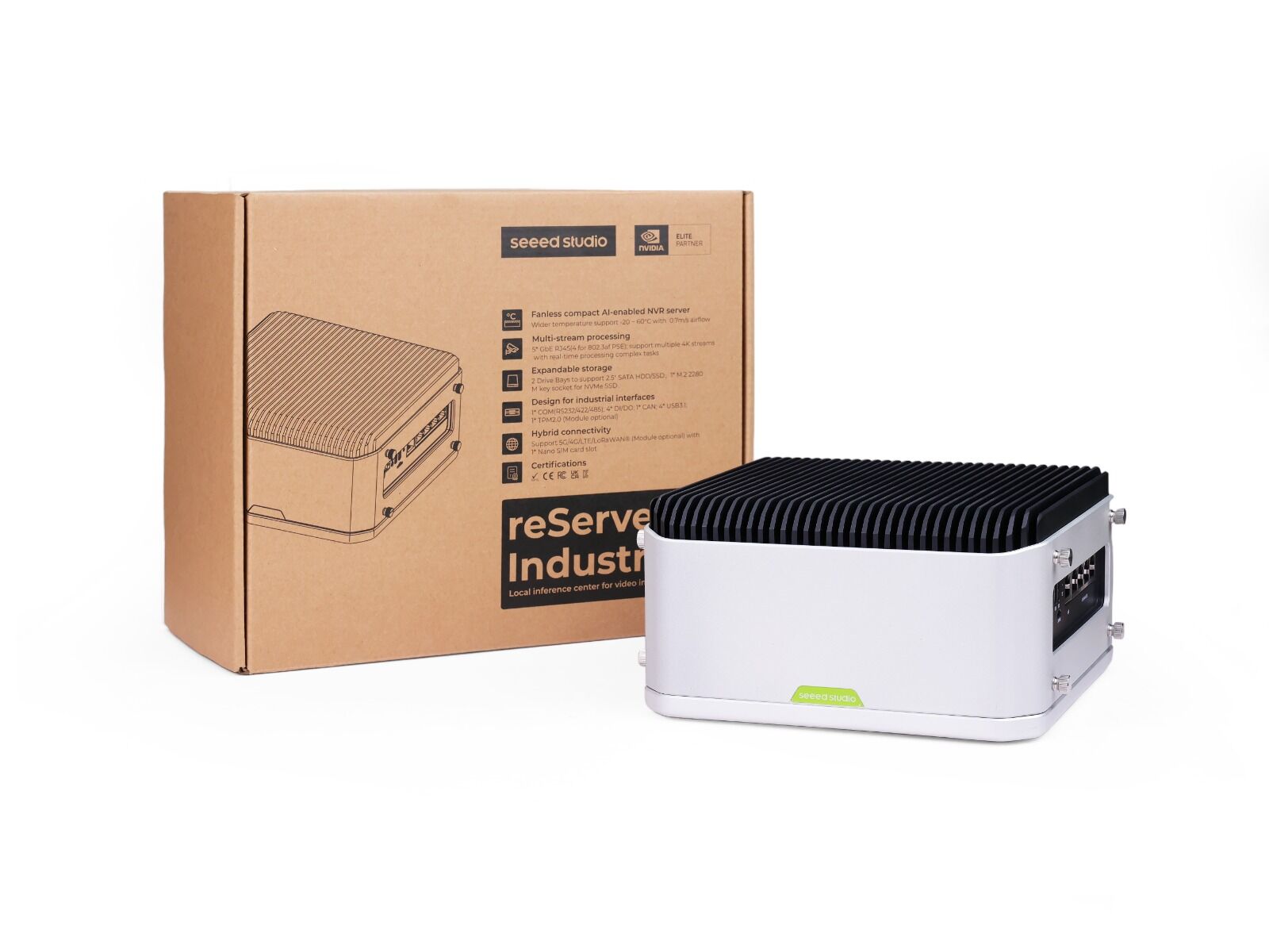 reServer Industrial J4012- Fanless AI-enabled NVR Server with NVIDIA Jetson Orin™ NX 16GB module - Image 7