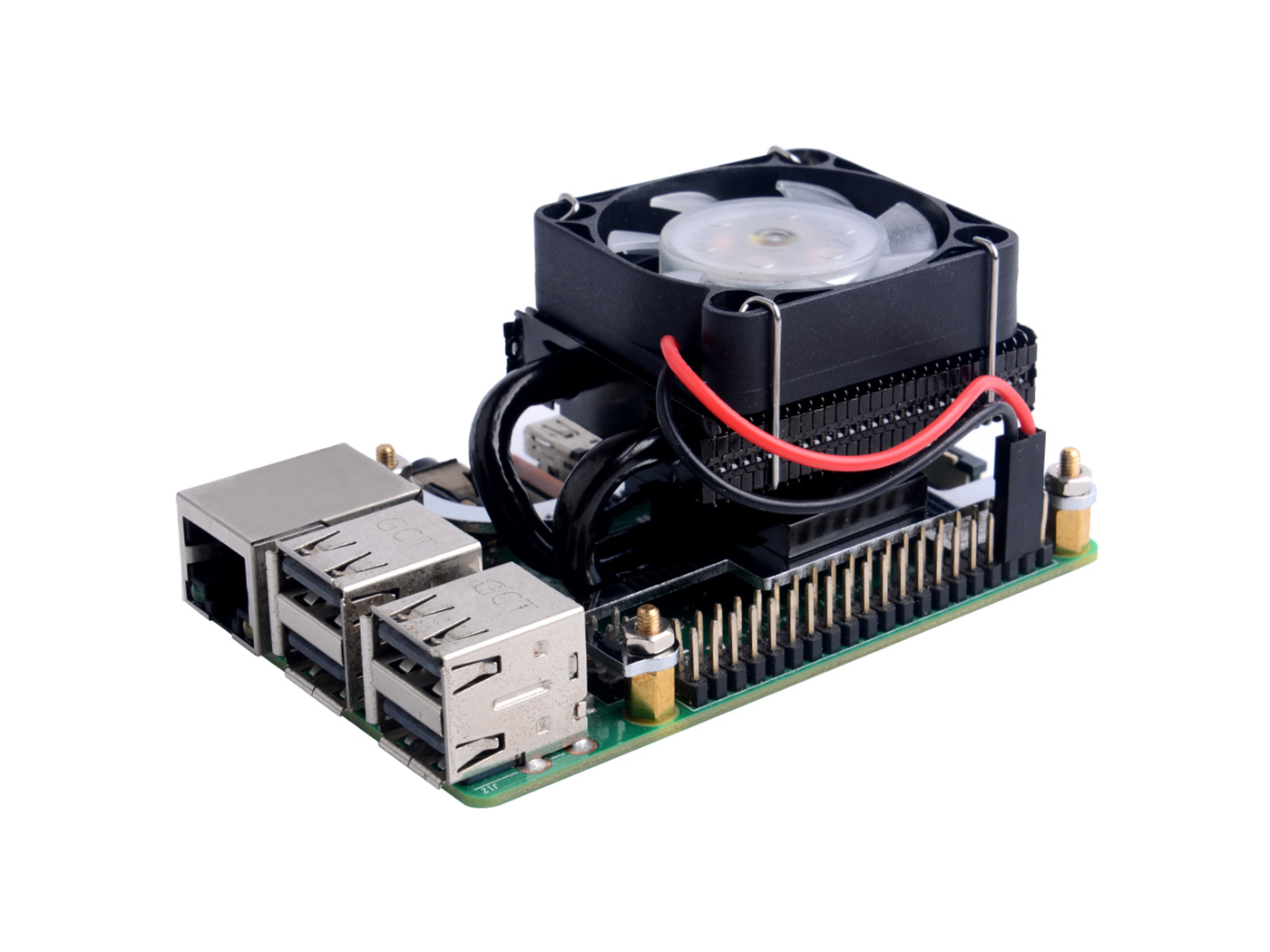 Black Low-Profile ICE Cooling Fan for Raspberry Pi 3B/3B+/4B - Image 2