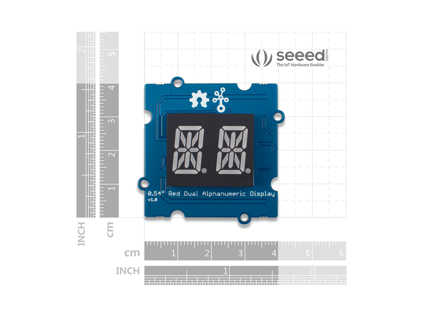Grove - 0.54" Red Dual Alphanumeric Display,Nixie Tube - Image 4