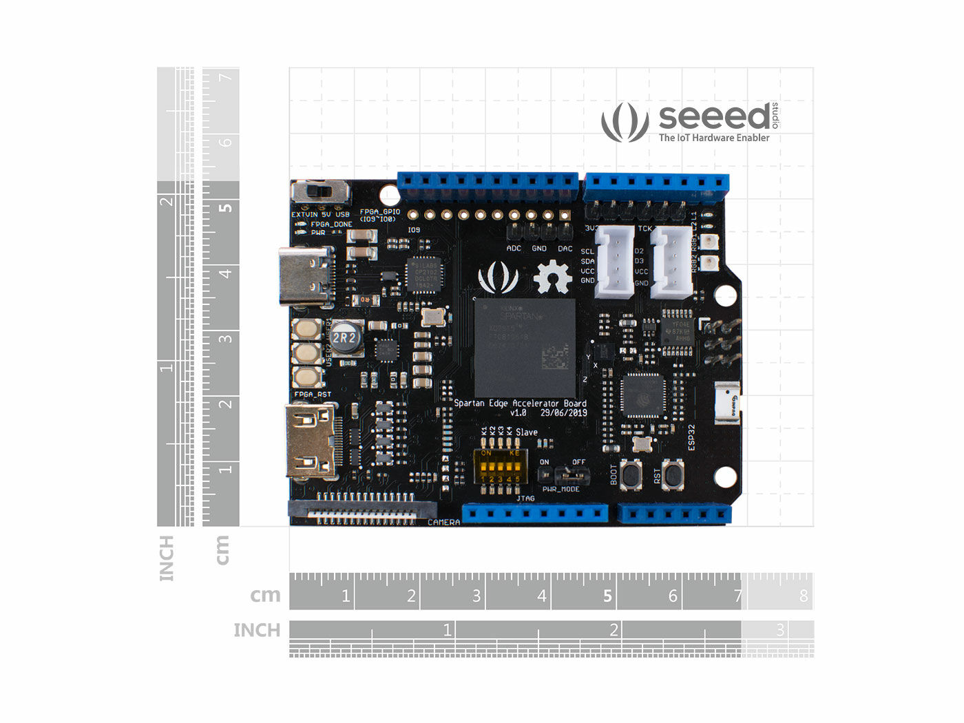Spartan Edge Accelerator Board - Arduino FPGA Shield with ESP32 - Image 3