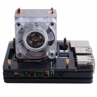 Black Case with Single Fan (Support Pi 4B) - Image 3
