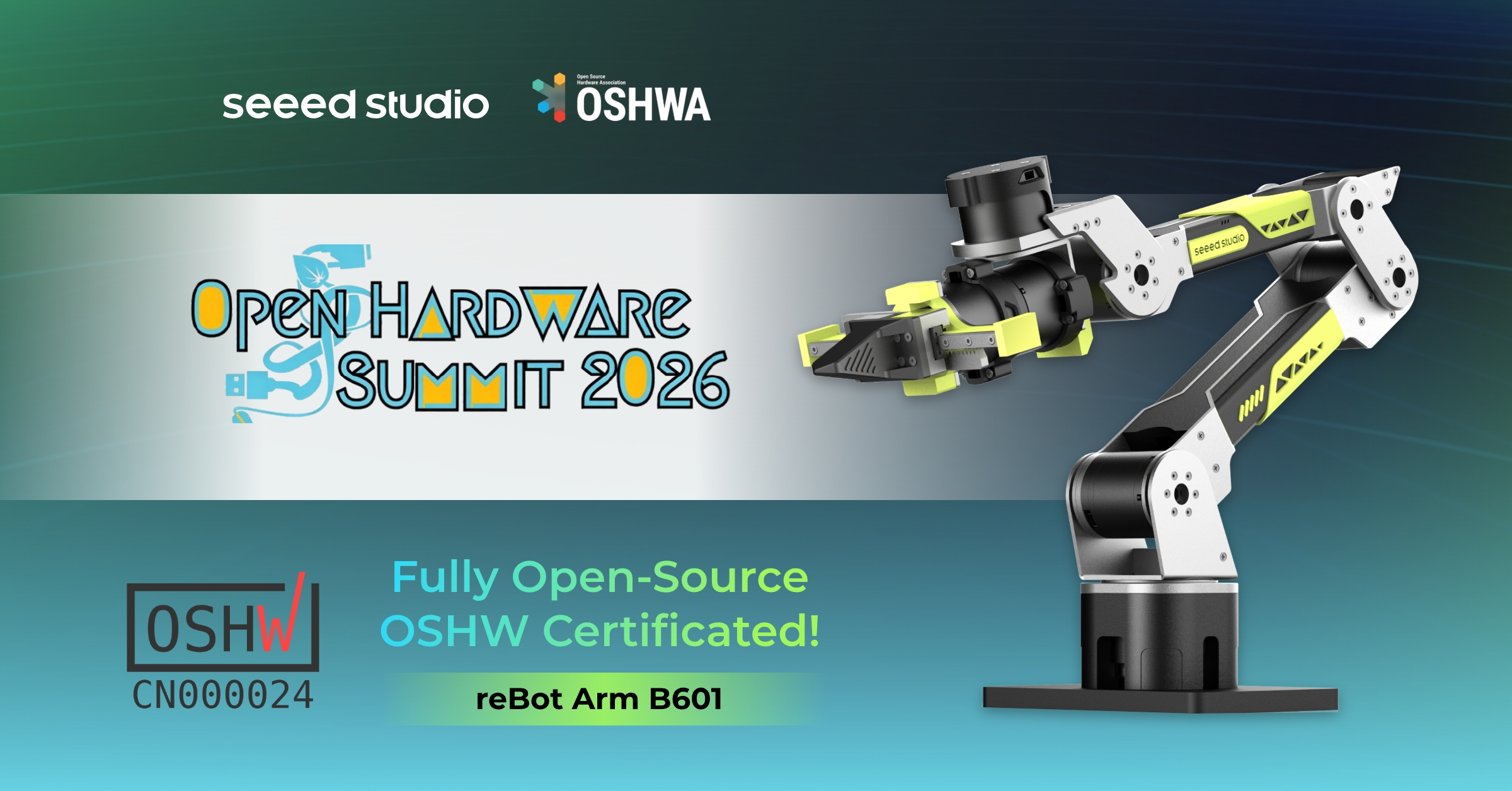 reBot Arm Moves to CERN-OHL-W 2.0 Certified: Building a Fully Open Hardware Platform for Physical AI!