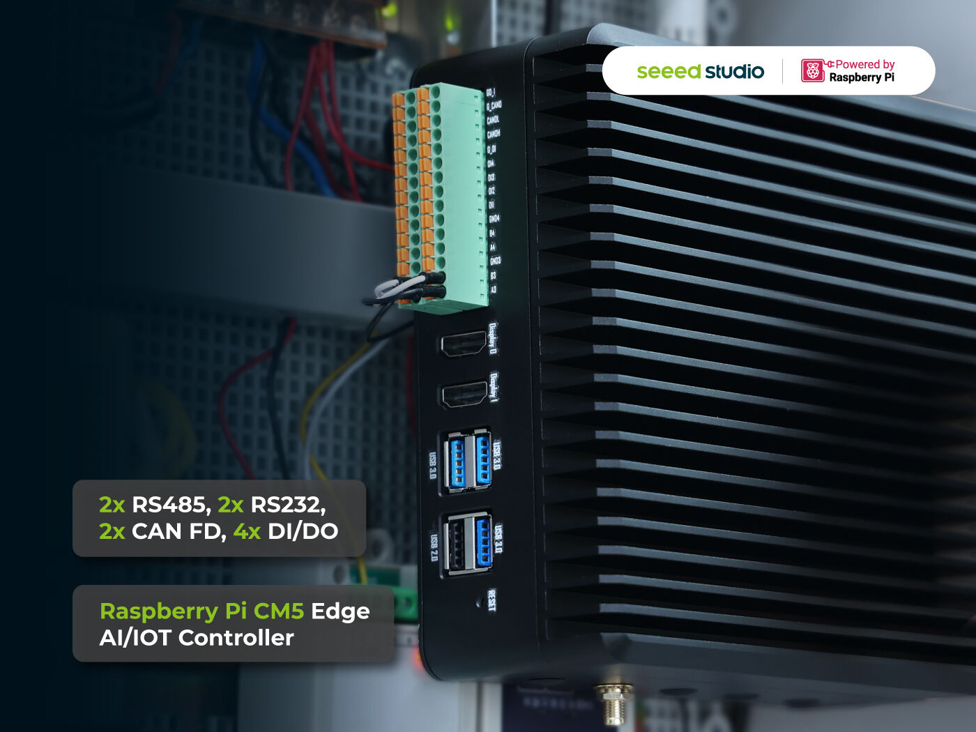 reComputer Industrial R21 & Optional Accessories - The Most Reliable and Powerful Raspberry Pi Edge AI/IOT Controller