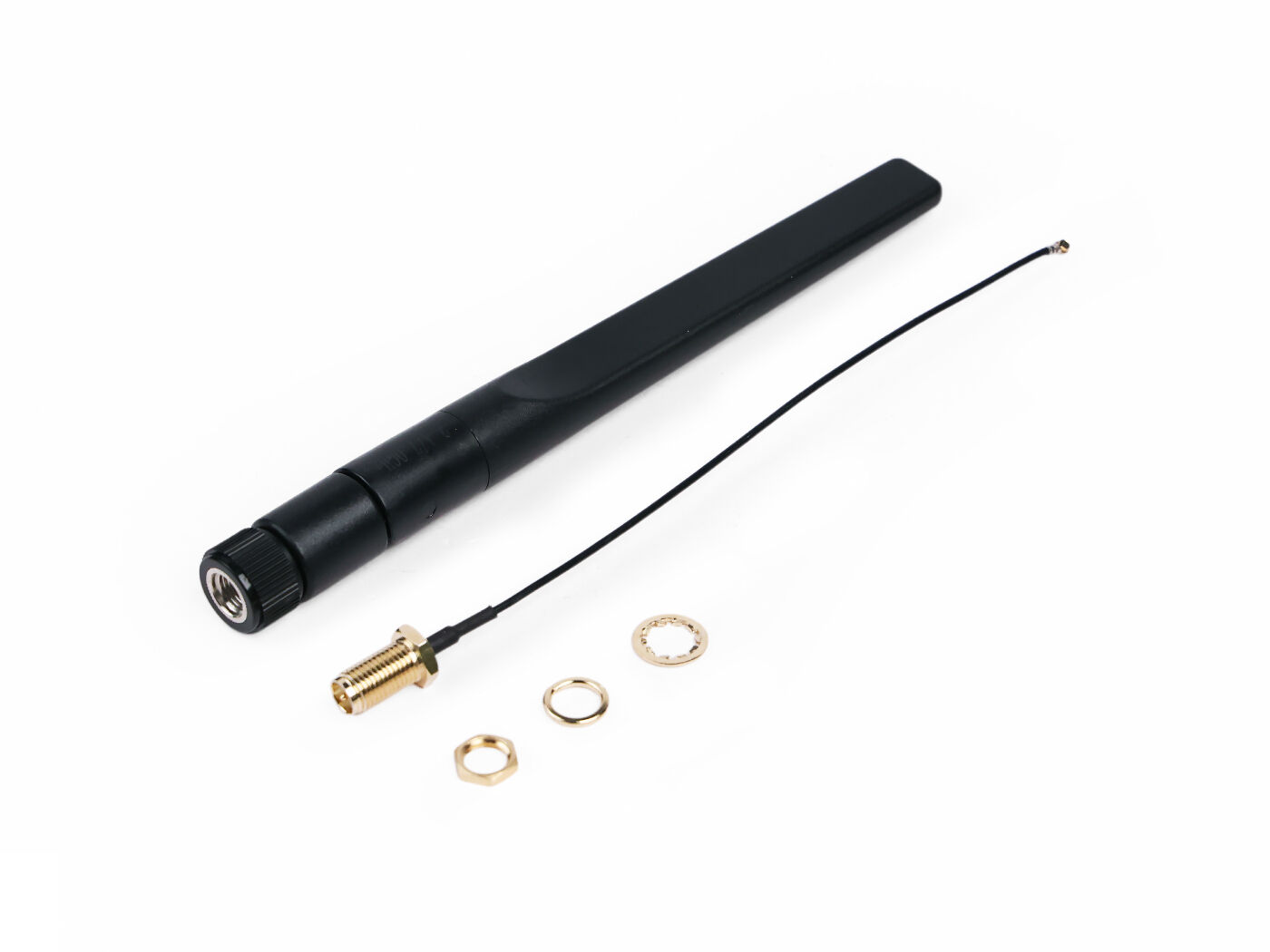 2.4G/5G RP-SMA Erkek Konnektörlü Dış Anten ve 1.13 Koaksiyel Kablo 130mm Set