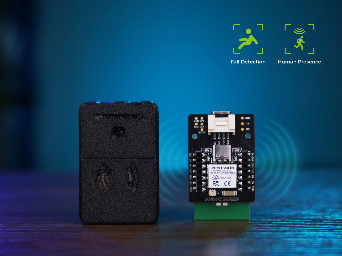 XIAO 60GHz mmWave İnsan Düşme Algılama Sensörü-MR60FDA2