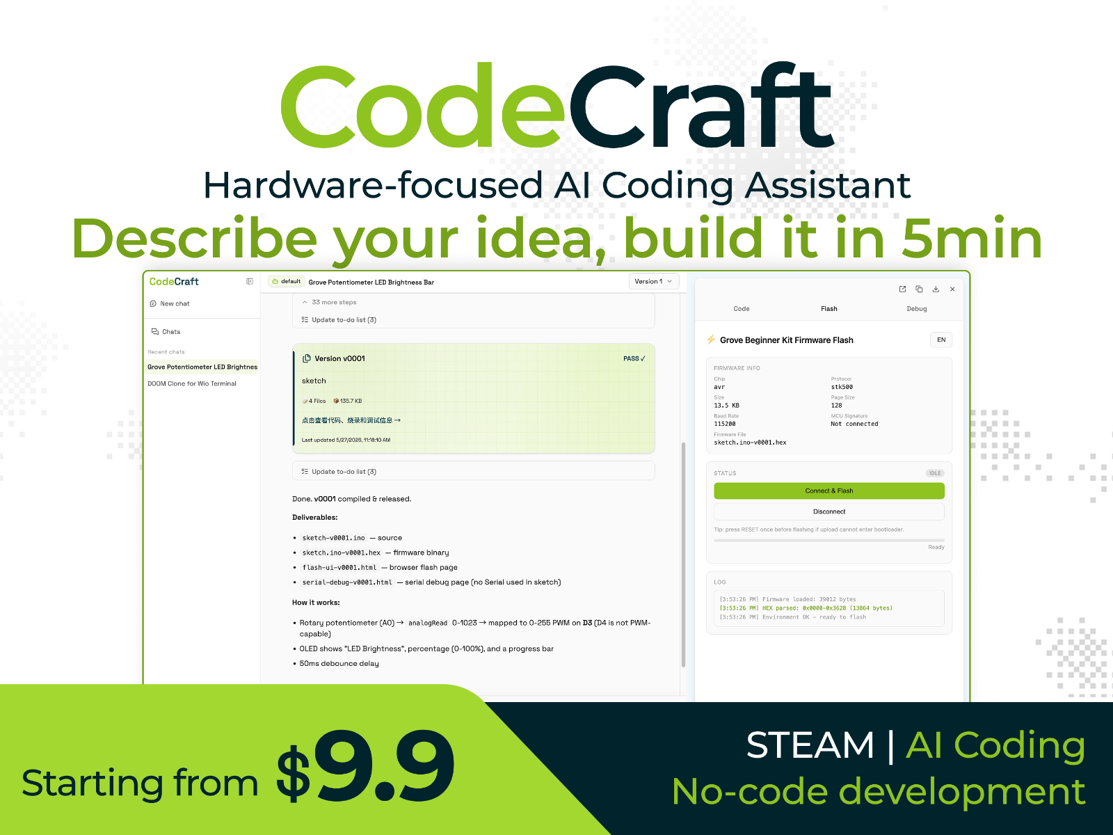 CodeCraft Pro 1-month — Hardware-focused AI Coding Assistant for Wio Terminal, Grove Beginner Kit & XIAO ESP32 - Image 3