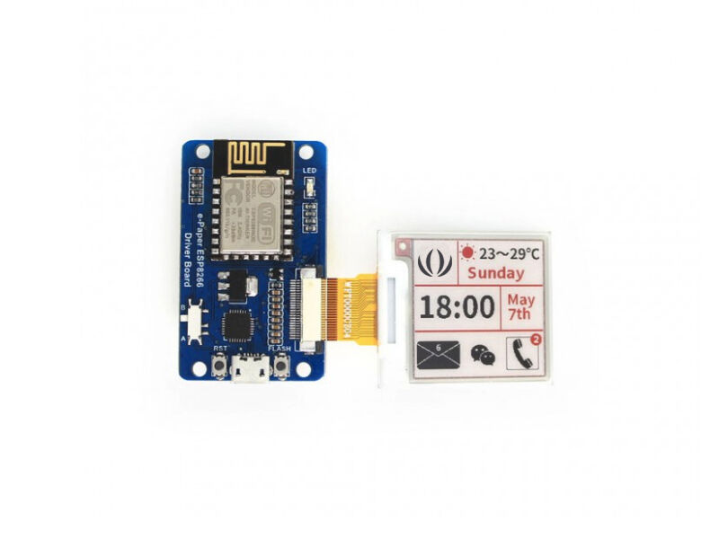 Evrensel e-Paper / e-ink Ham Panel Sürücü Kartı, ESP8266 WiFi Kablosuz - Görsel 3