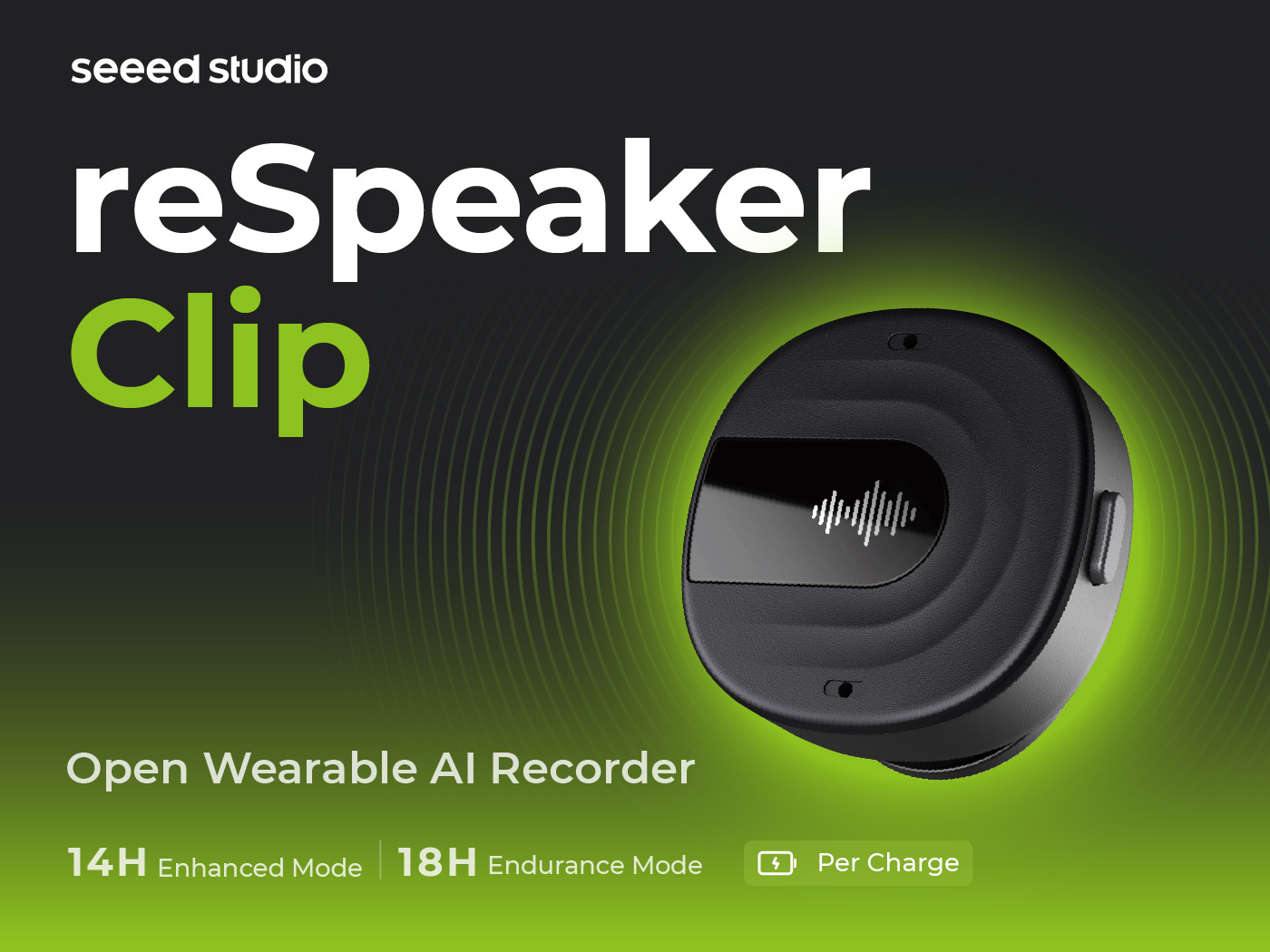 reSpeaker Clip: Ses AI Uygulamaları Geliştirmek İçin Açık Bir Giyilebilir AI Kaydedici