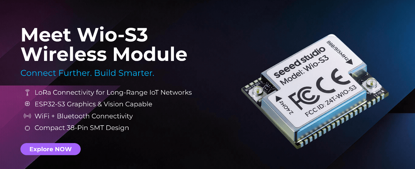 Wio-S3 Modülü: Wi-Fi, BLE ve LoRa ile ESP32-S3 tarafından desteklenen Çoklu Protokol Bağlantısı