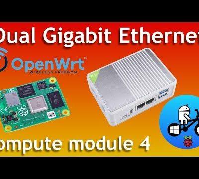 reRouter CM4 1464 - Raspberry Pi Based Mini Router, Travel Router, Dual Gigabit Ethernet, OpenWRT OS