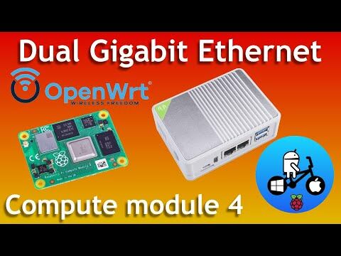 reRouter CM4 1464 - Raspberry Pi Based Mini Router, Travel Router, Dual Gigabit Ethernet, OpenWRT OS